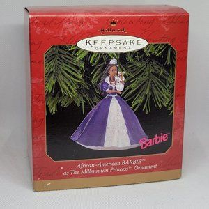 Hallmark 1999 African American Barbie as the Millennium Princess NIB
